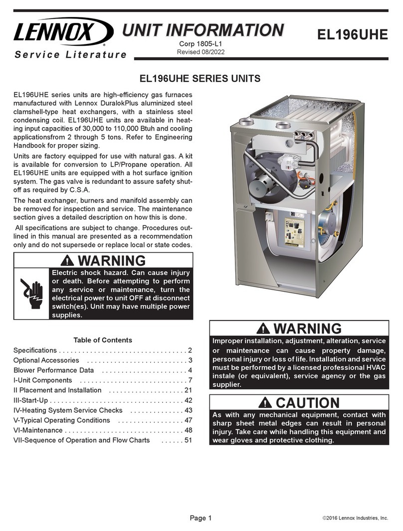 Lennox EL196UHE Owner's manual