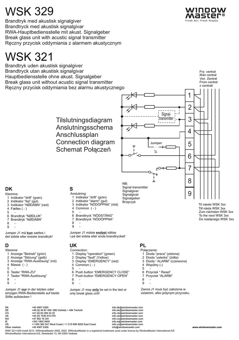 WindowMaster WSK 329 manual