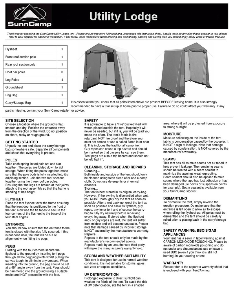 SunnCamp Utility Lodge manual