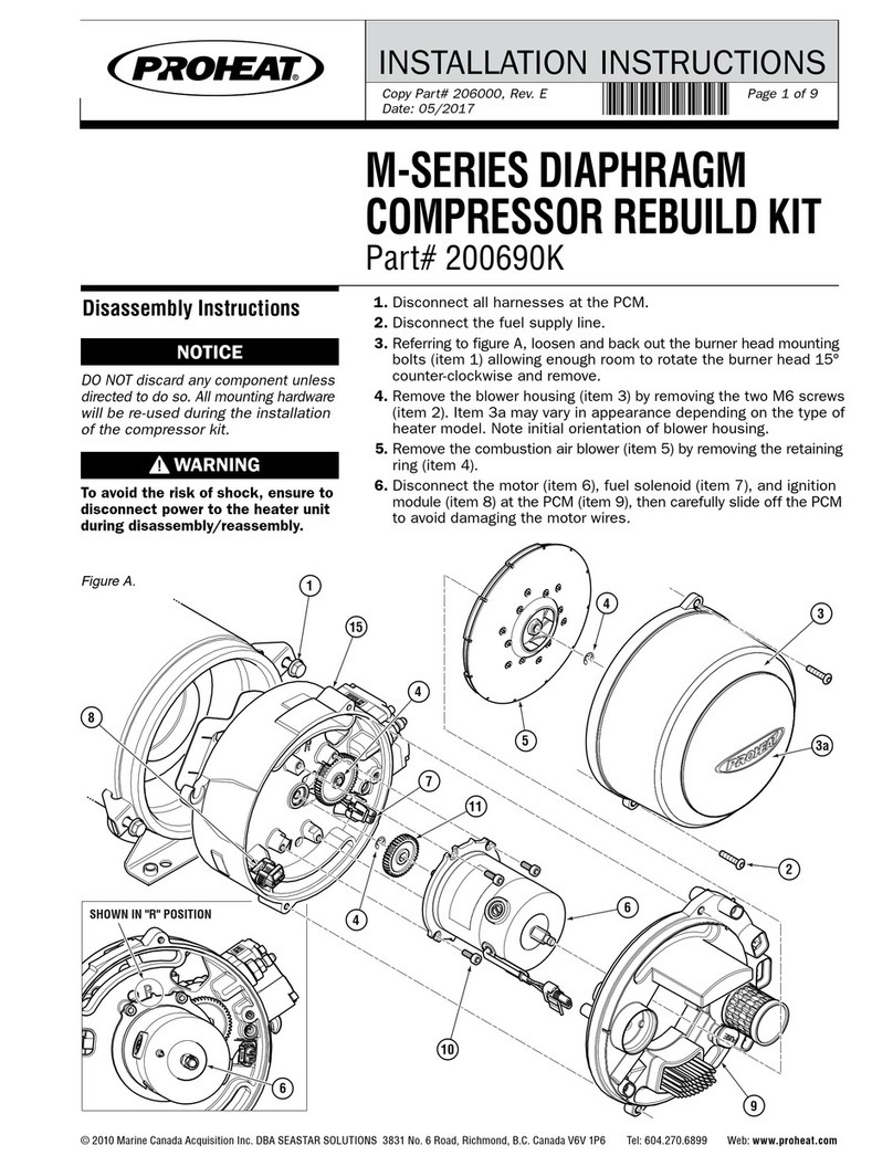 Proheat M Series installation instructions