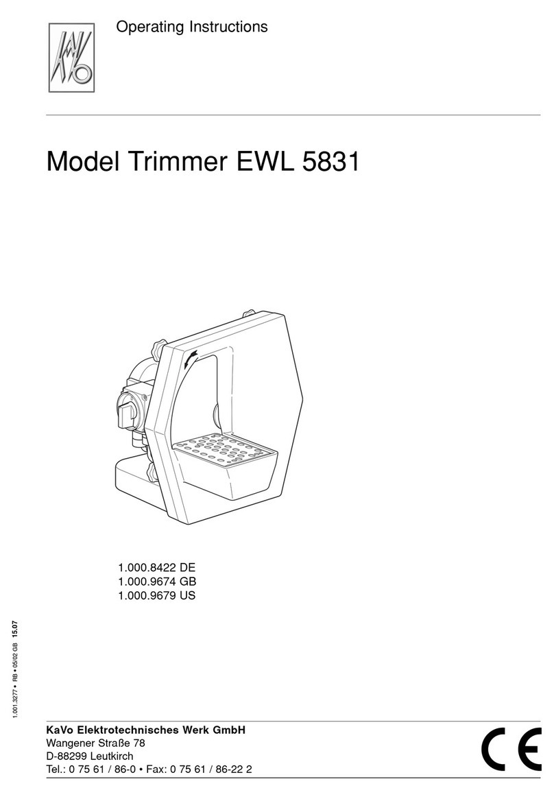 KaVo EWL 5831 operating instructions