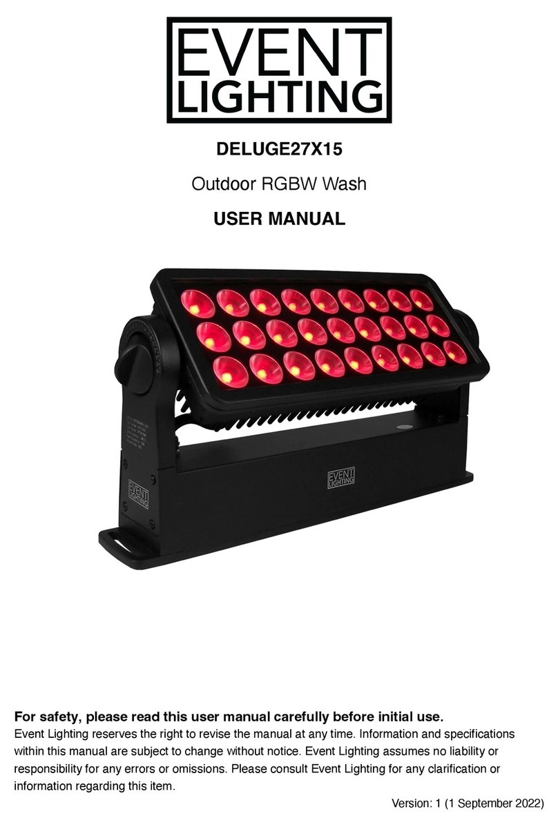 Event Lighting DELUGE27X15 User manual Event Lighting DELUGE27X15 User manual