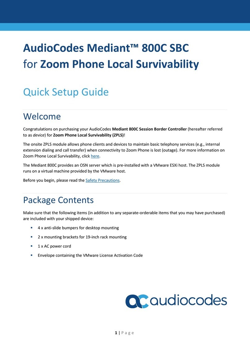 AudioCodes Mediant 800C User manual