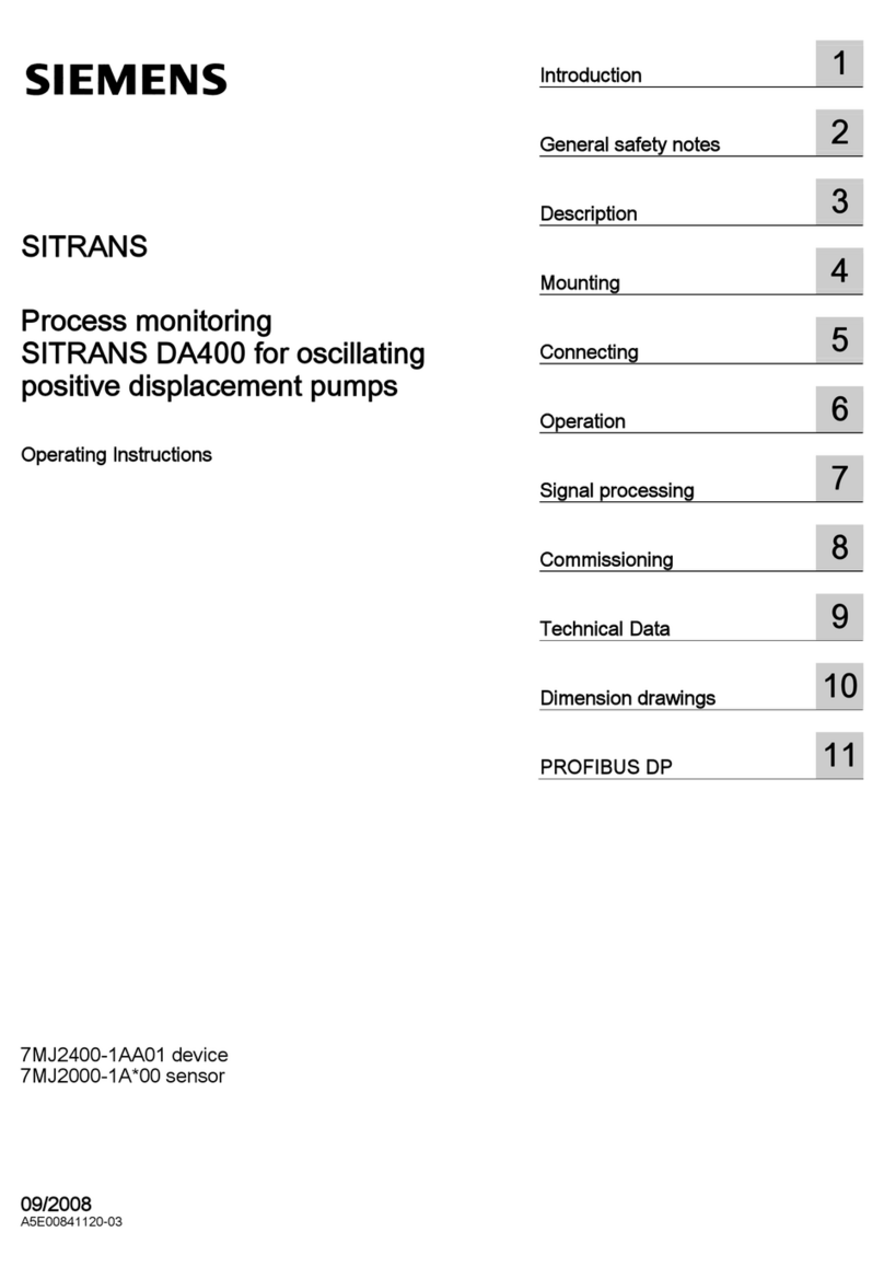 Siemens 7MJ2000-1A 00 Series User manual