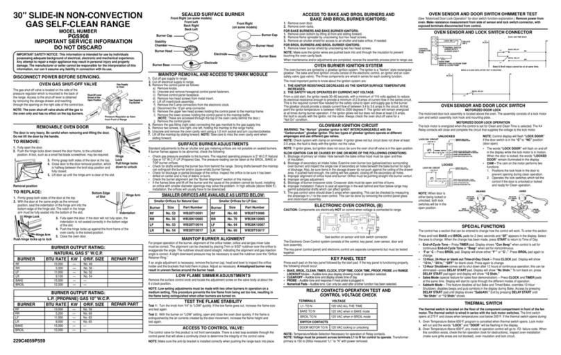 GE Profile PGS908 User manual