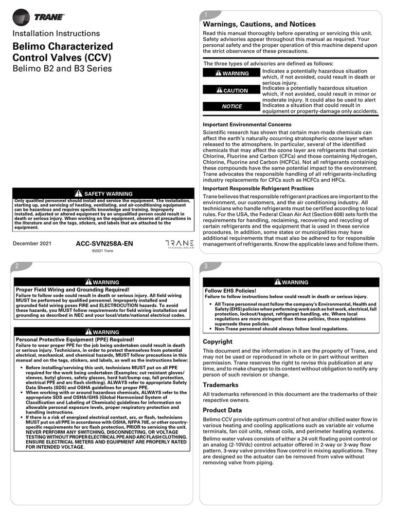 Trane Belimo B2 Series installation instructions