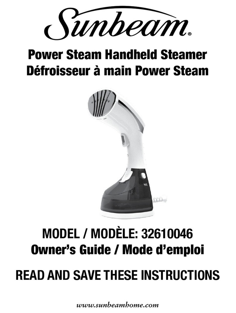 Sunbeam Power Steam 32610046 owner's guide