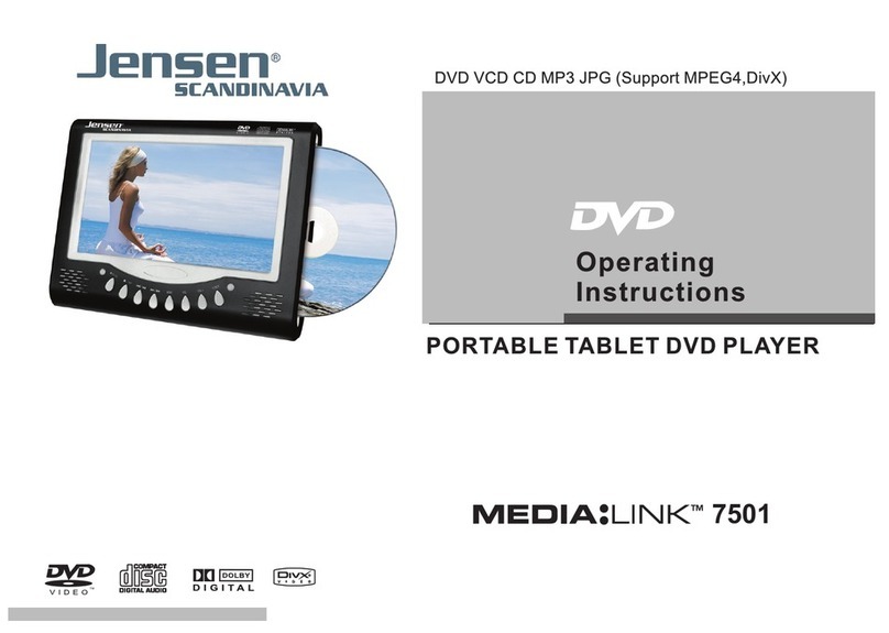 Jensen of Scandinavia MEDIA:LINK 7501 operating instructions