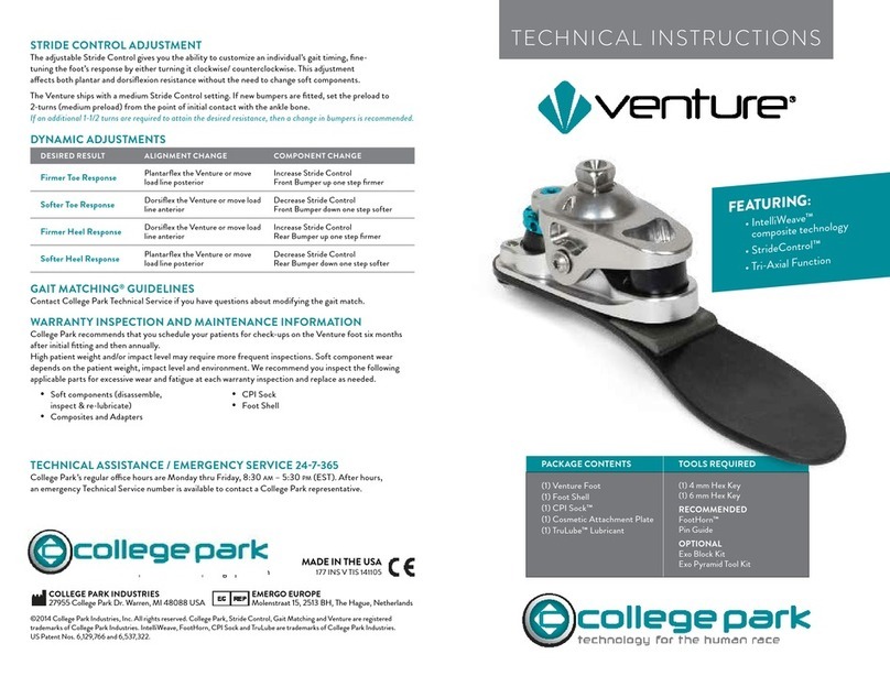 College Park venture Technical instructions