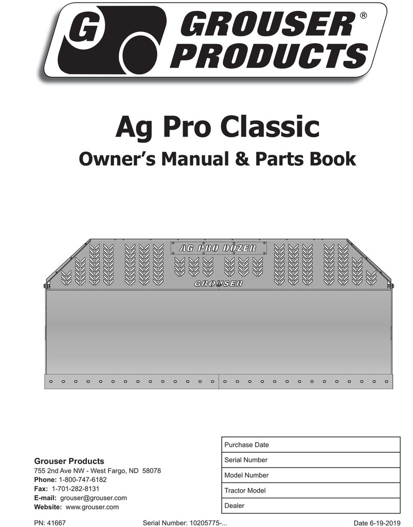 Grouser Products Ag Pro Classic Owner's manual & parts book Grouser Products Ag Pro Classic Owner's manual & parts book