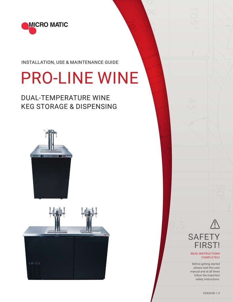 MICROMATIC PRO-LINE WINE MDD58W Series Installation, use & maintenance guide