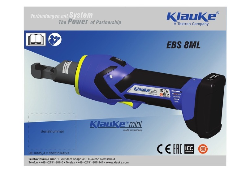 Textron Klauke mini EBS 8ML User manual