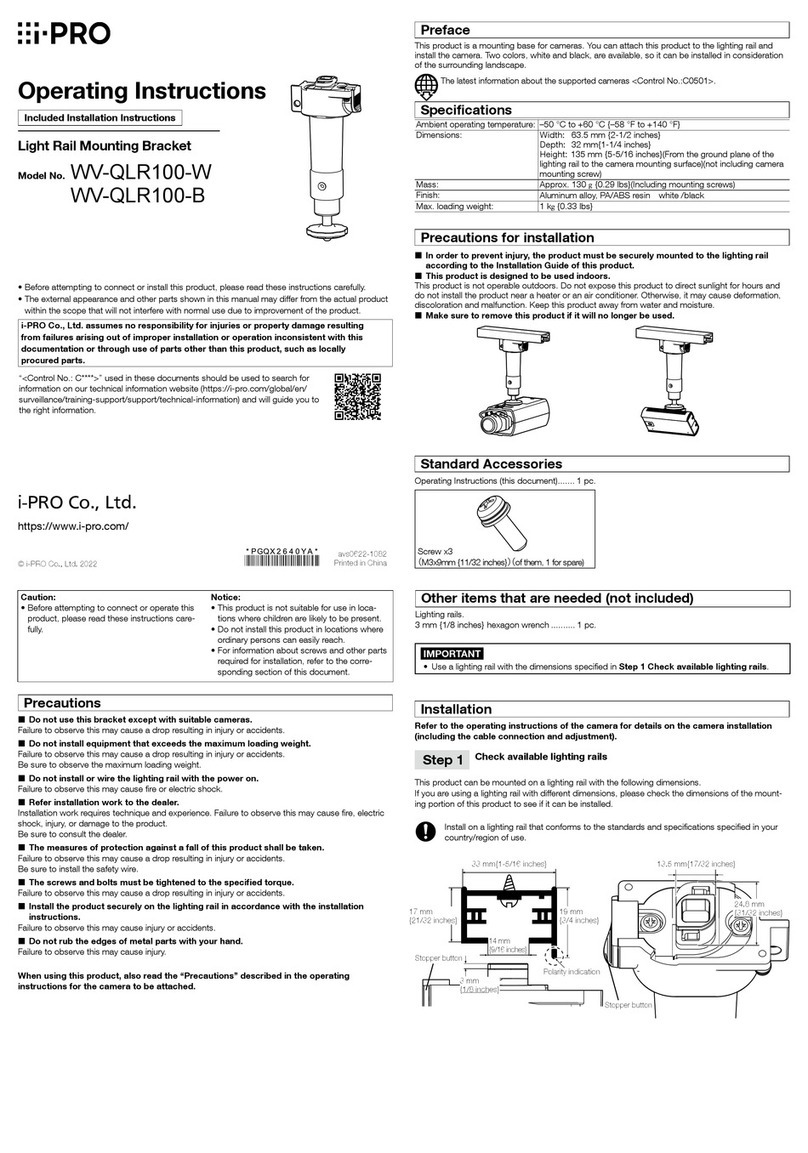 i-PRO WV-QLR100-W operating instructions