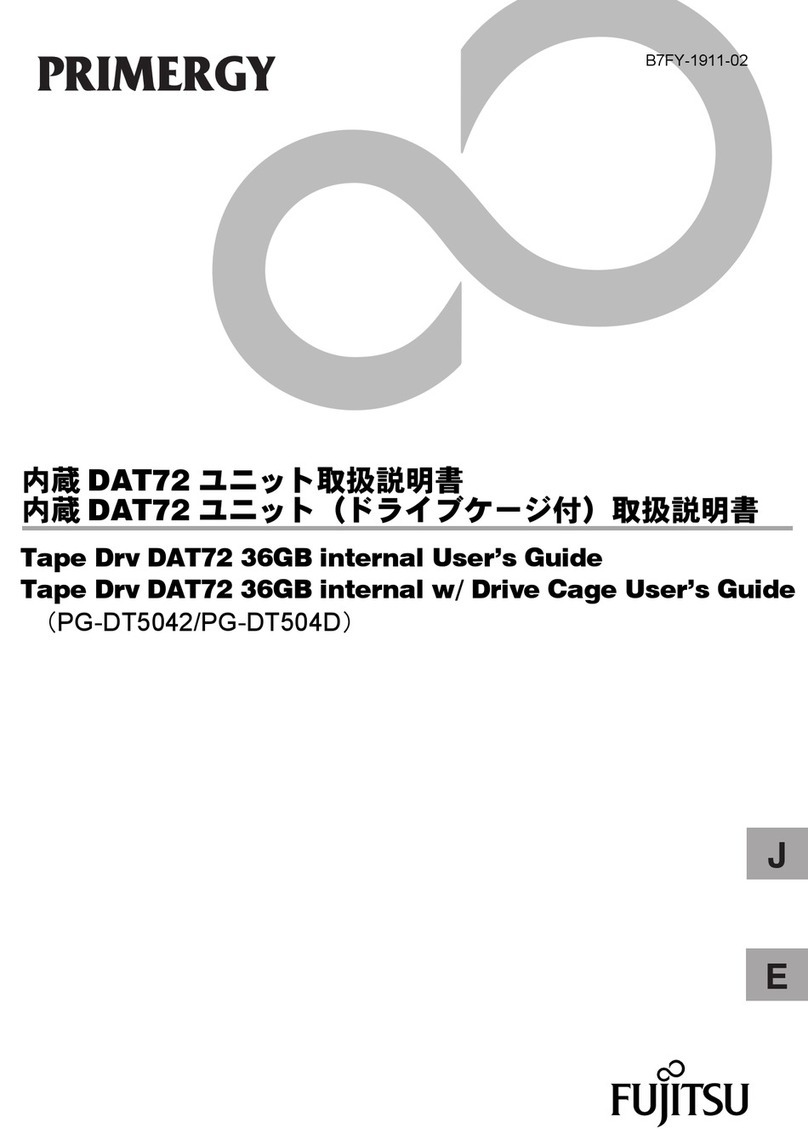 Fujitsu PRIMERGY Tape Drv DAT72 User manual Fujitsu PRIMERGY Tape Drv DAT72 User manual