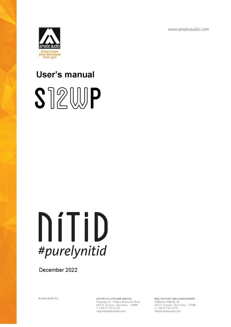 Amate Audio Nitid S12WP user manual