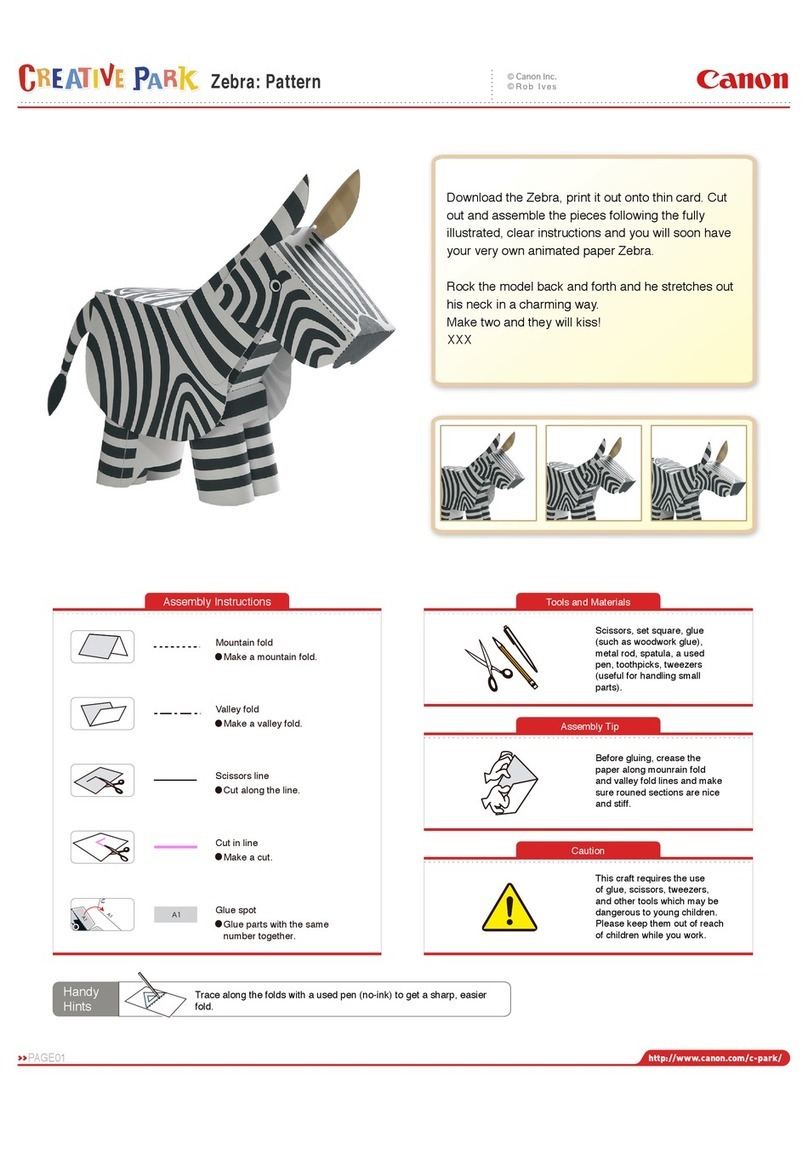 Canon Creative Park Zebra quick start guide