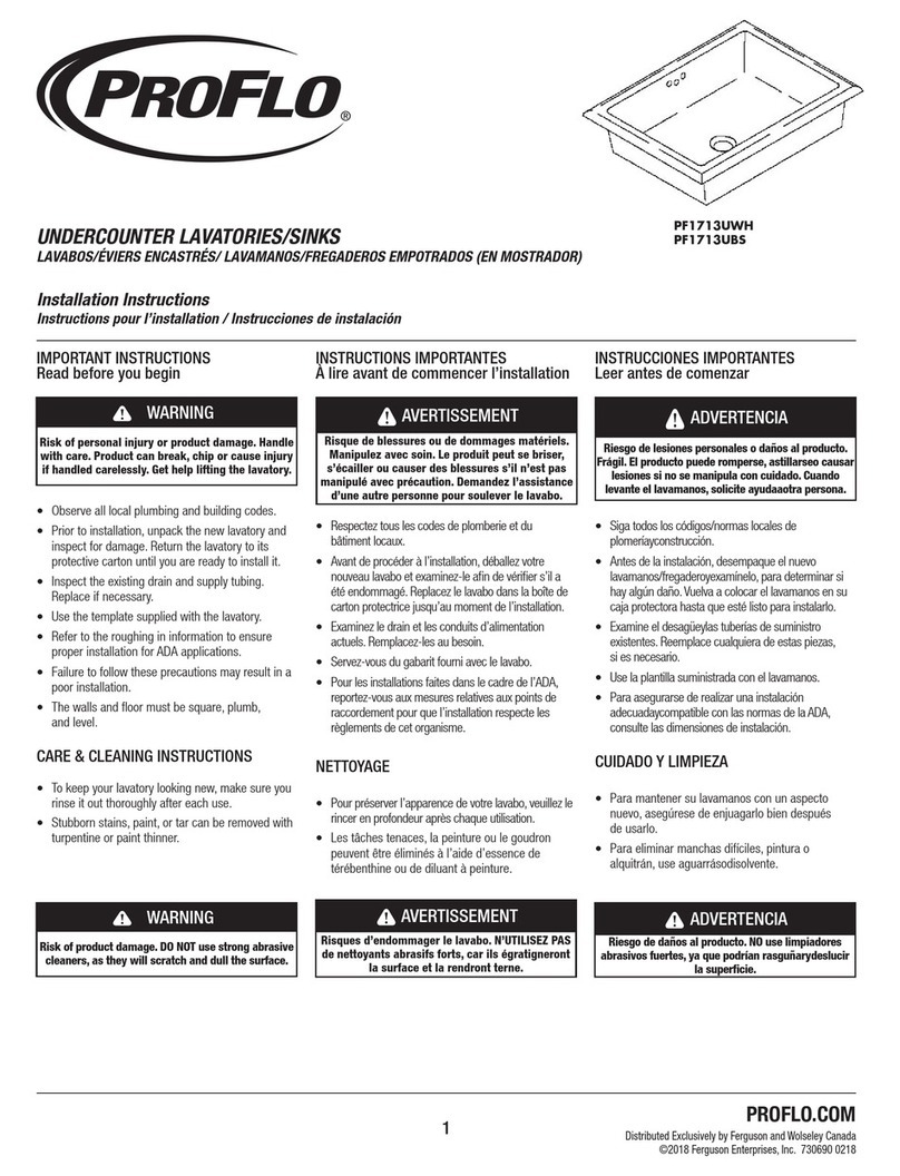 ProFlo PF1713UWH installation instructions ProFlo PF1713UWH installation instructions