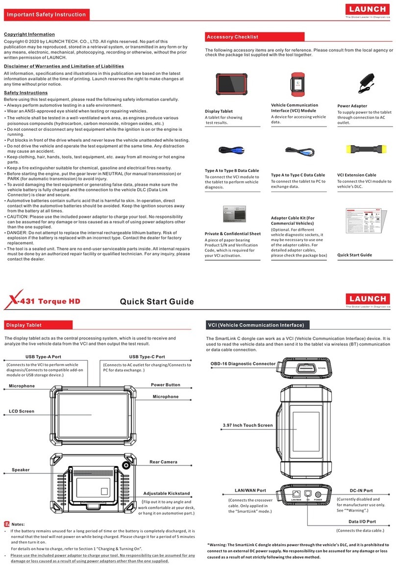 Launch X-431 Torque HD User manual