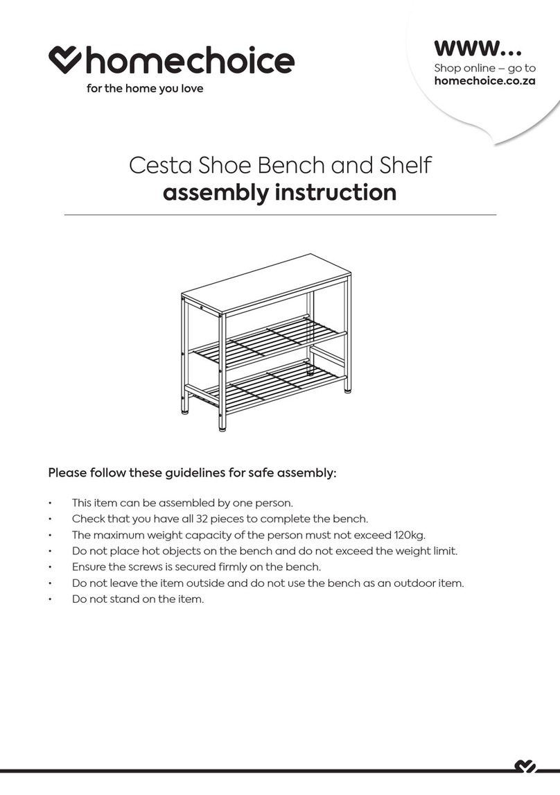 homechoice Cesta Shoe Bench and Shelf Assembly instruction homechoice Cesta Shoe Bench and Shelf Assembly instruction