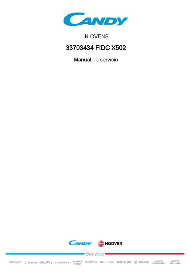 Candy 33703434 FIDC X502 User instructions