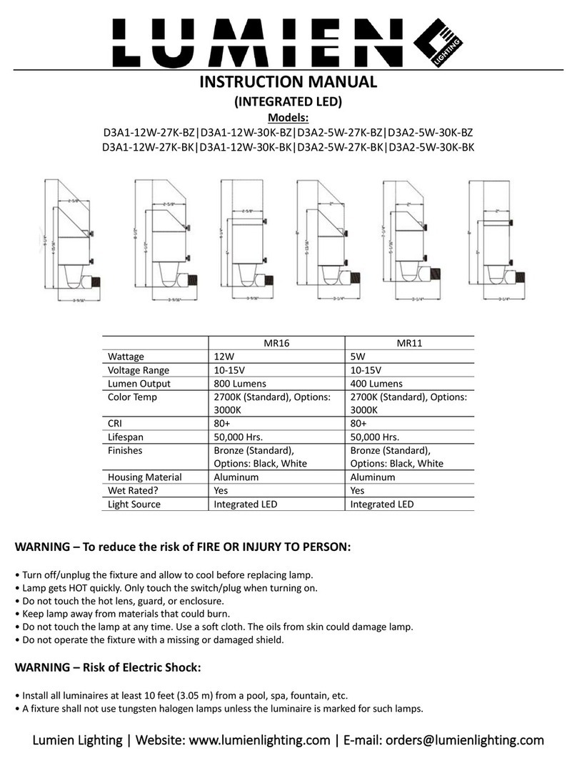 LUMIEN D3A1-12W-27K-BZ User manual