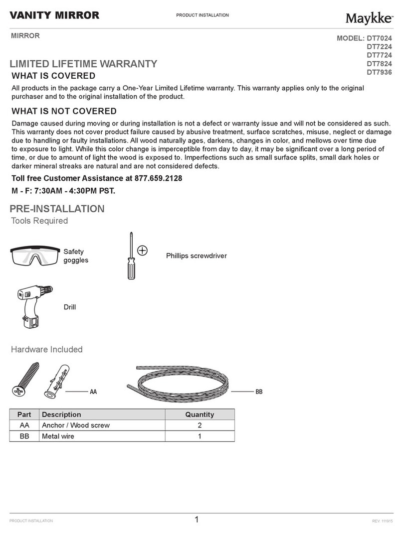 Maykke DT7024 Product Installation