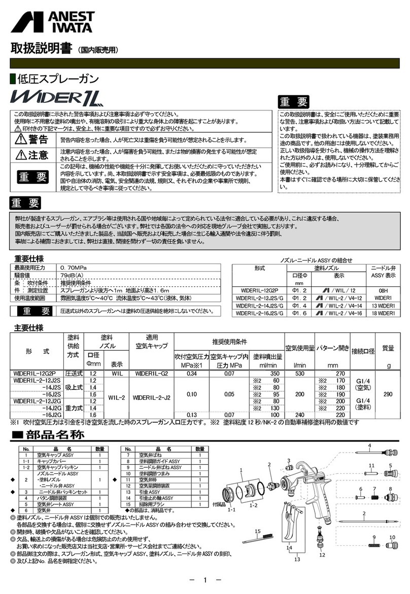 Anest Iwata WIDER1L-2-12J2S User manual