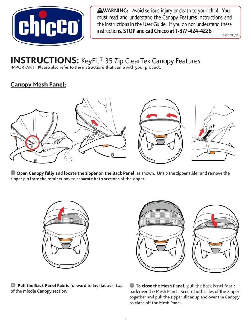 Chicco KeyFit 35 Zip ClearTex Canopy instructions