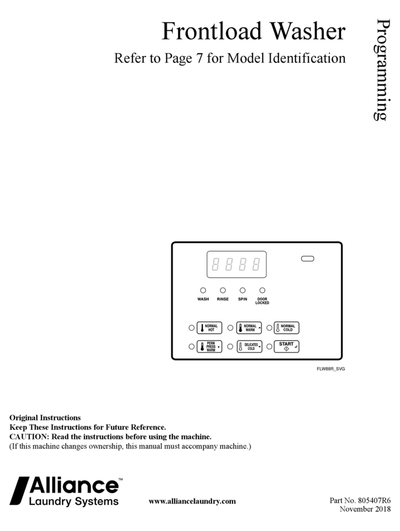 Alliance Laundry Systems BFNBCASG113TN01 User manual