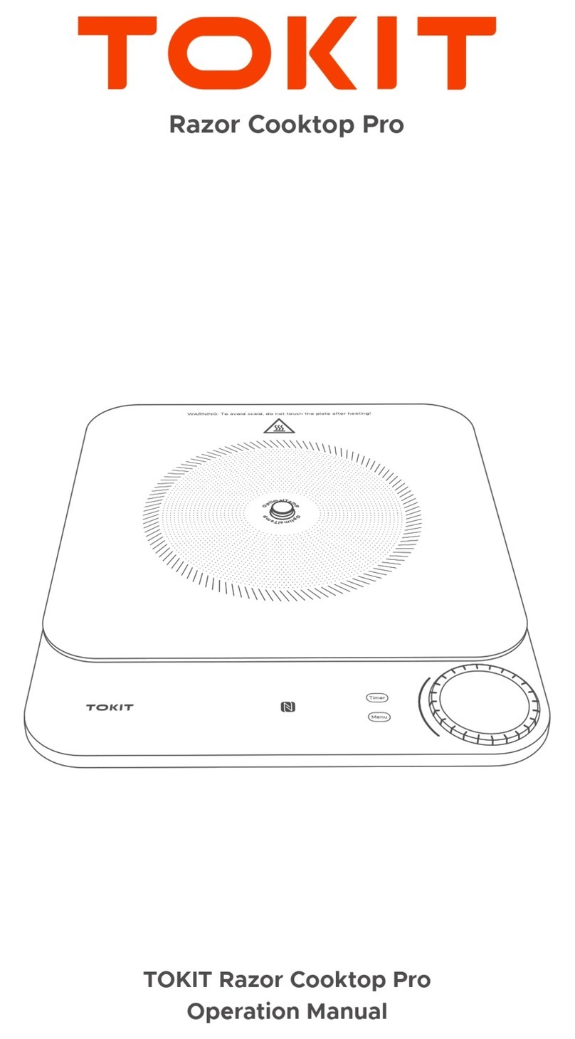 TOKIT Razor Cooktop Pro Operation manual