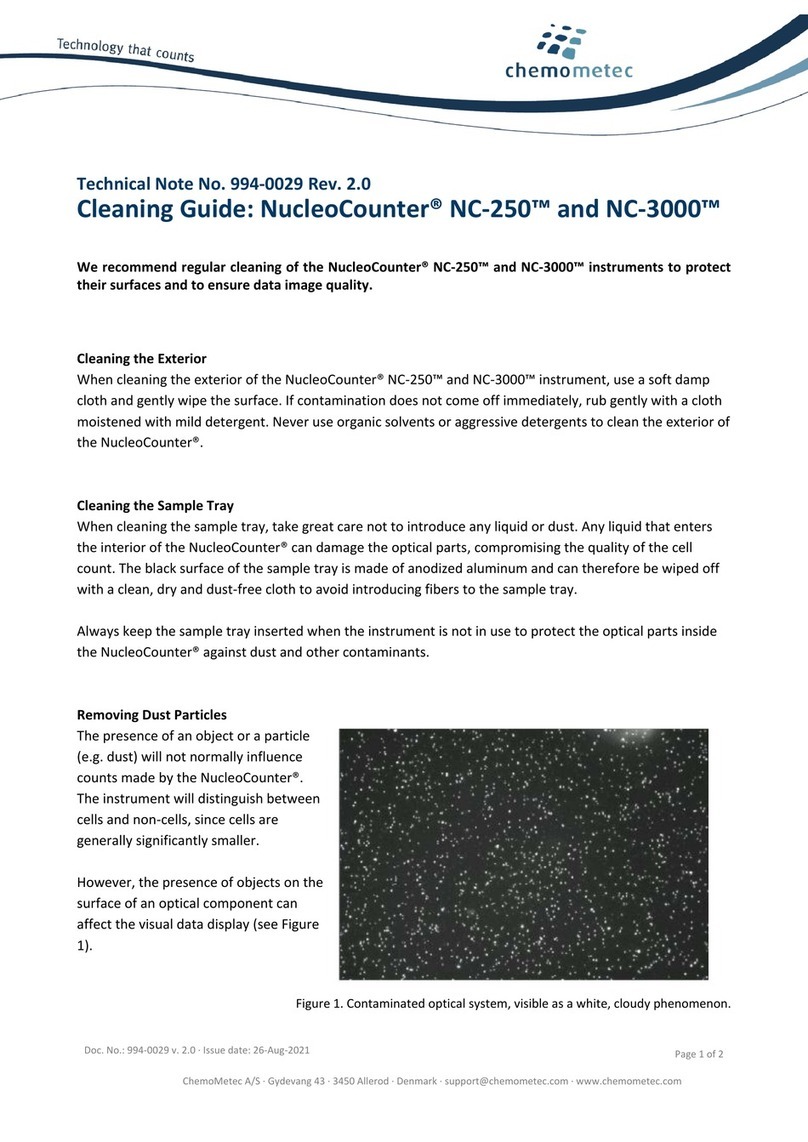 ChemoMetec NucleoCounter NC-250 Cleaning guide