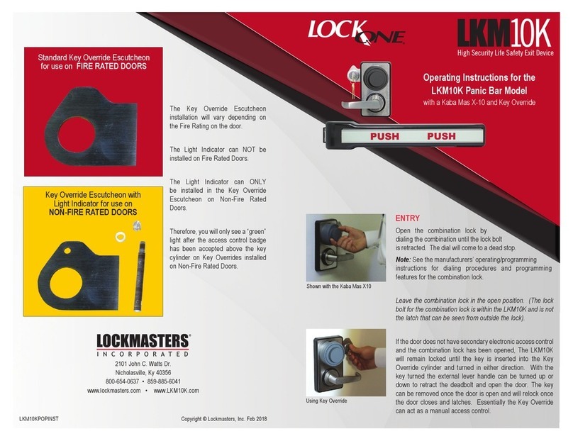 LockMaster LOCKONE LKM10K operating instructions LockMaster LOCKONE LKM10K operating instructions