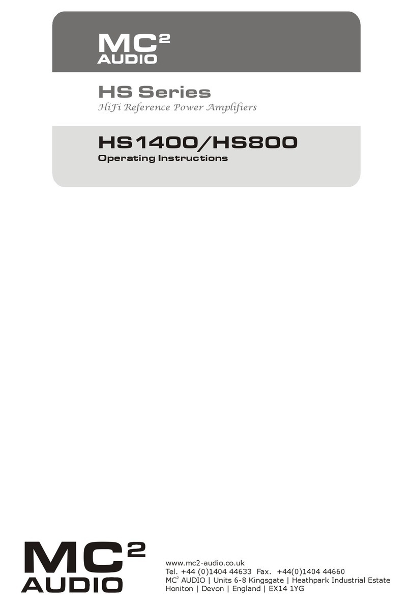 MC2 Audio HS Series User manual