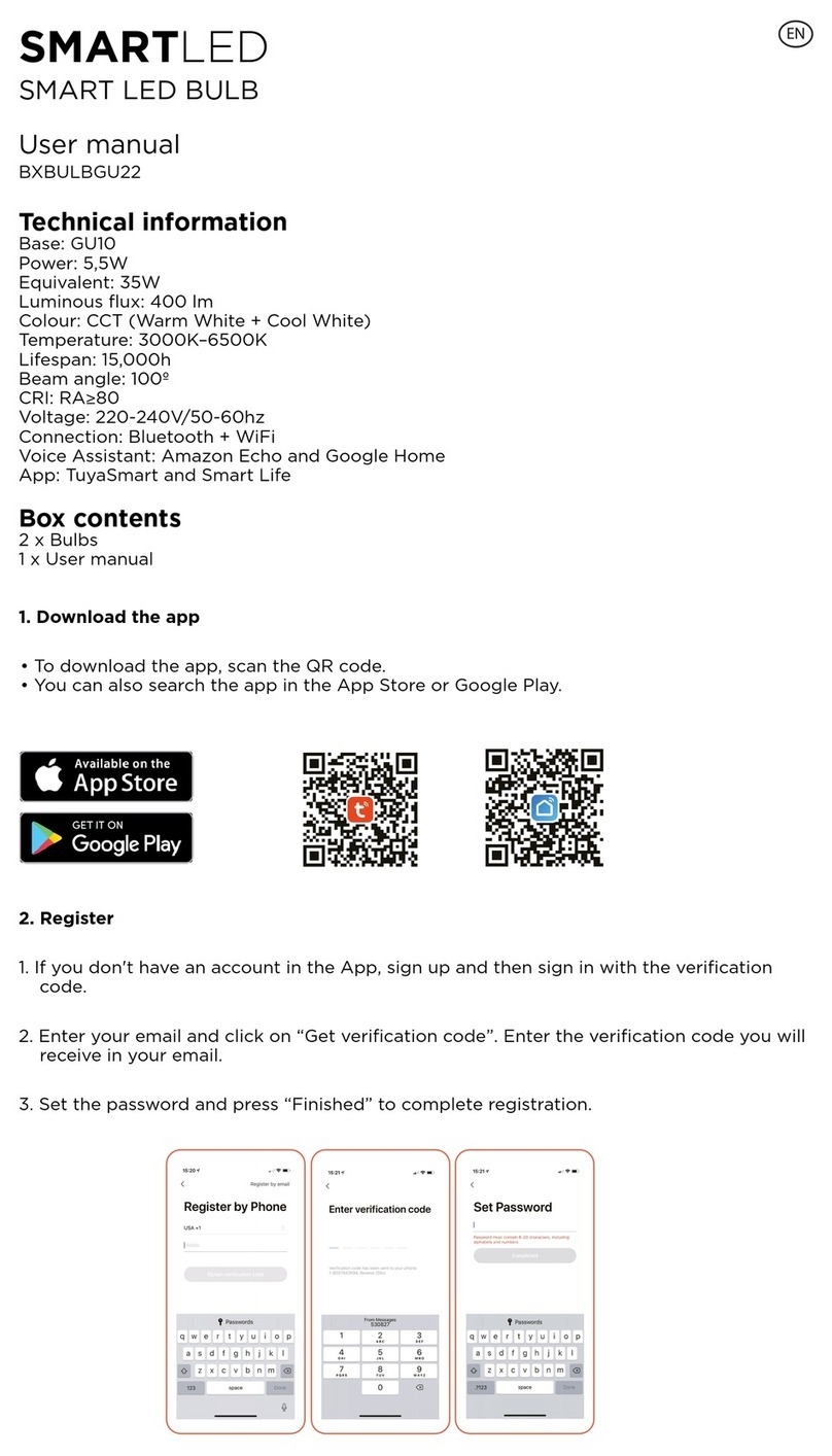 KSIX SMARTLED BXBULBGU22 User manual