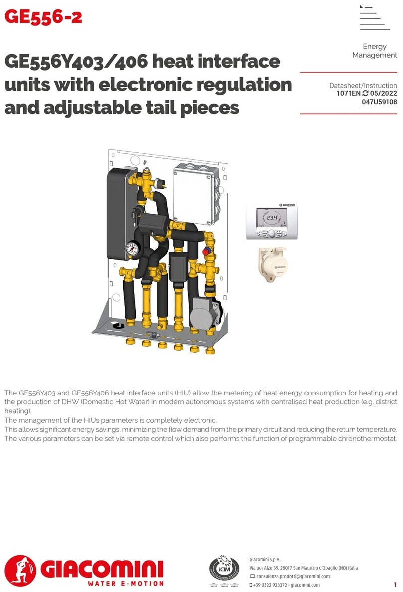 Giacomini GE556Y403 User manual Giacomini GE556Y403 User manual