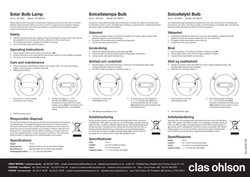 Clas Ohlson ZK-Q6019 User manual