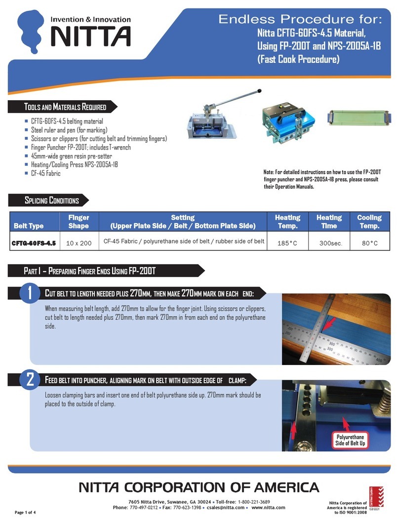 Nitta CFTG-60FS-4.5 quick start guide