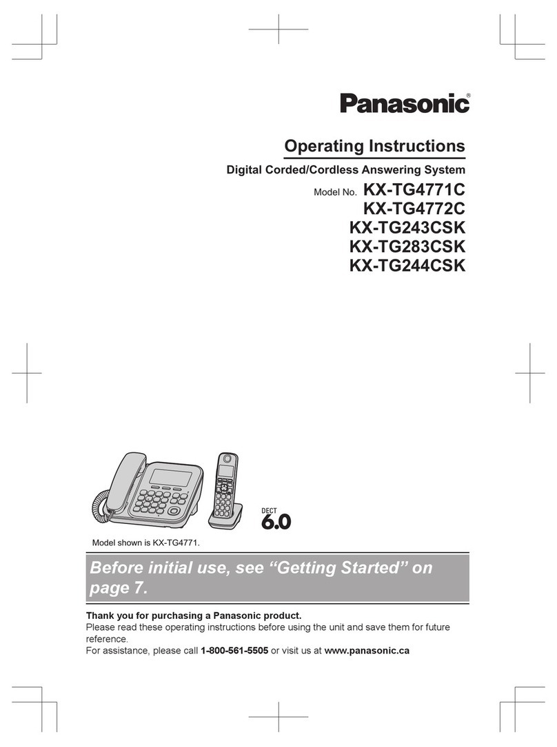 Panasonic KX-TG283CSK operating instructions Panasonic KX-TG283CSK operating instructions