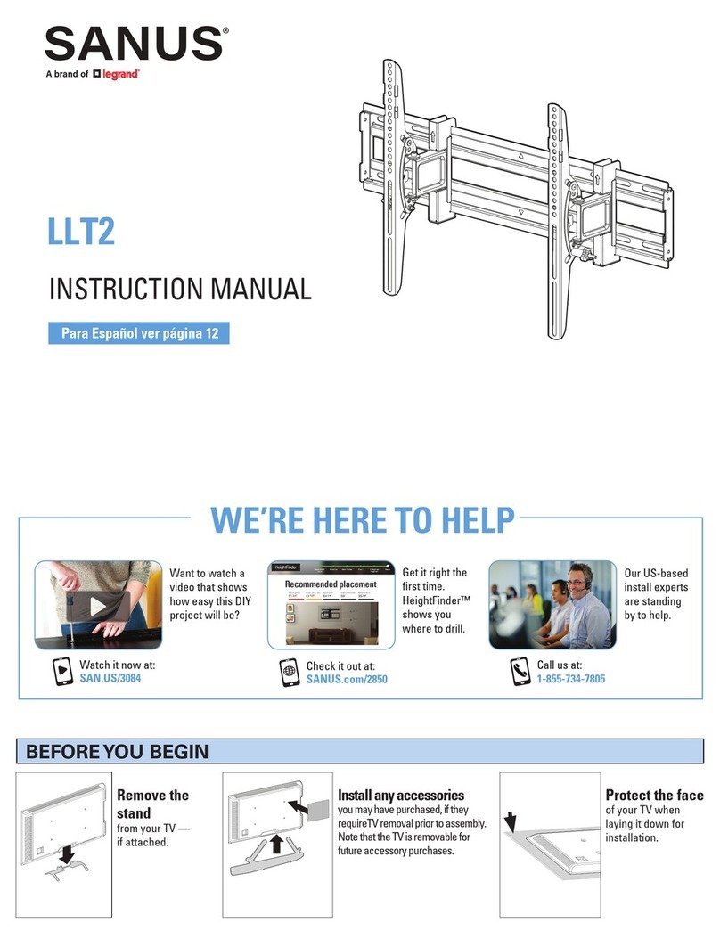 LEGRAND SANUS LLT2 User manual