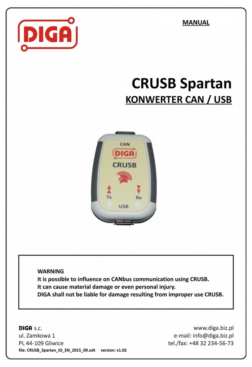 Diga CRUSB Spartan manual