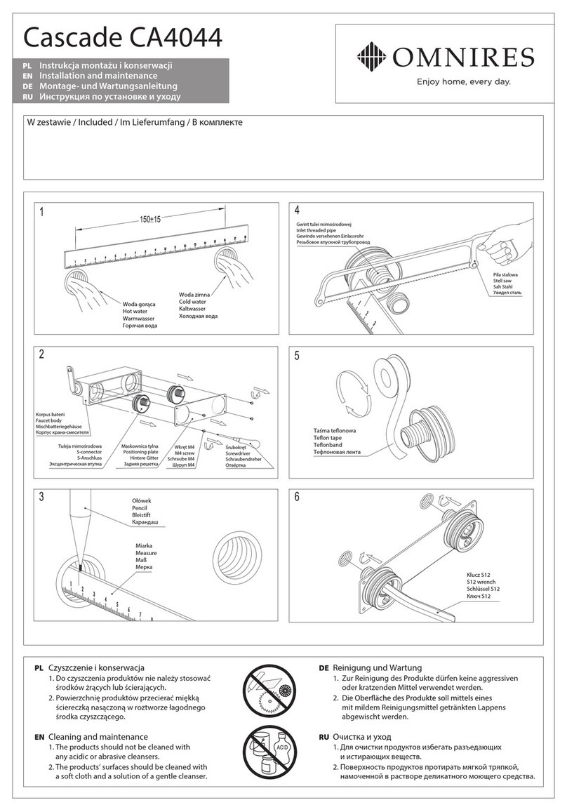 Omnires Cascade CA4044 Instruction Manual