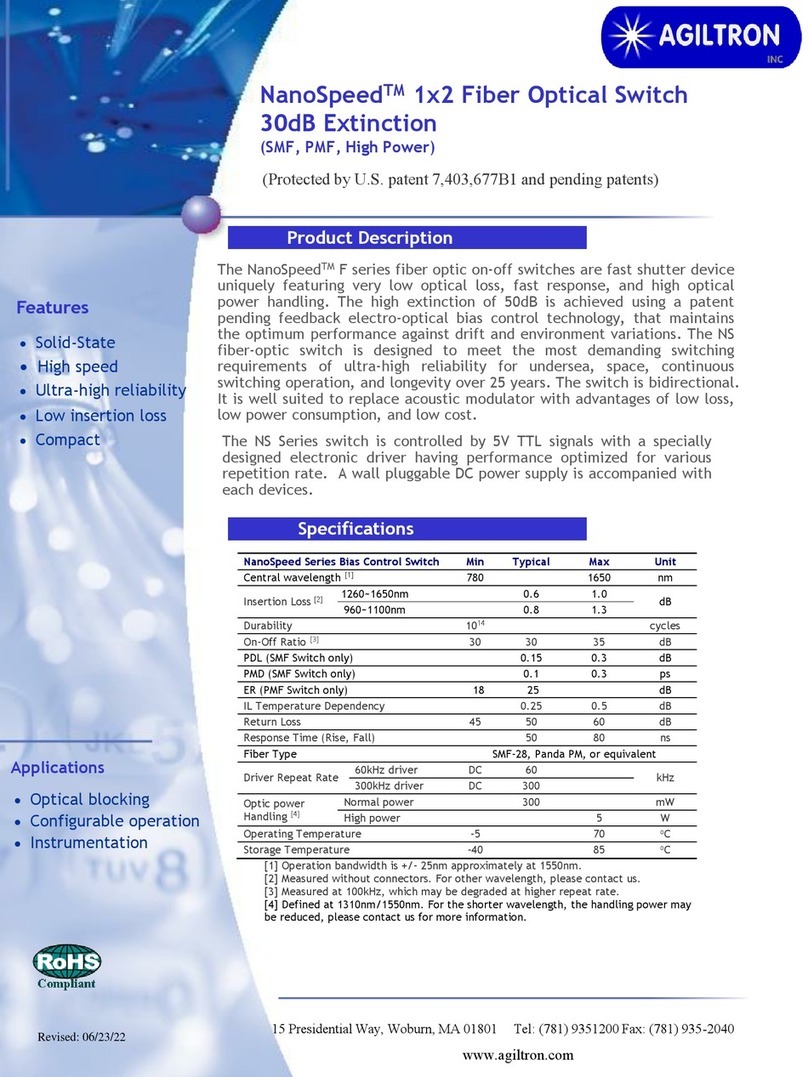 AGILTRON NanoSpeed F Series Operation manual