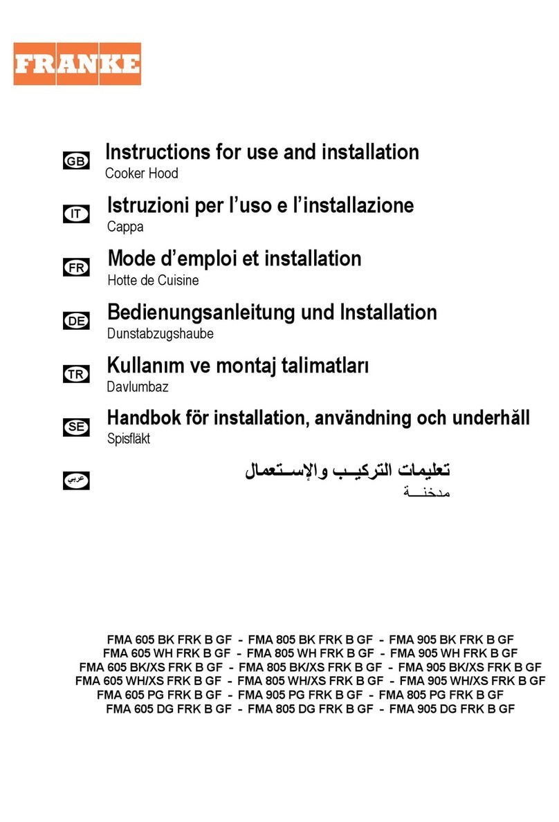 Franke MARIS FMA 605 BK FRK B GF Operation manual