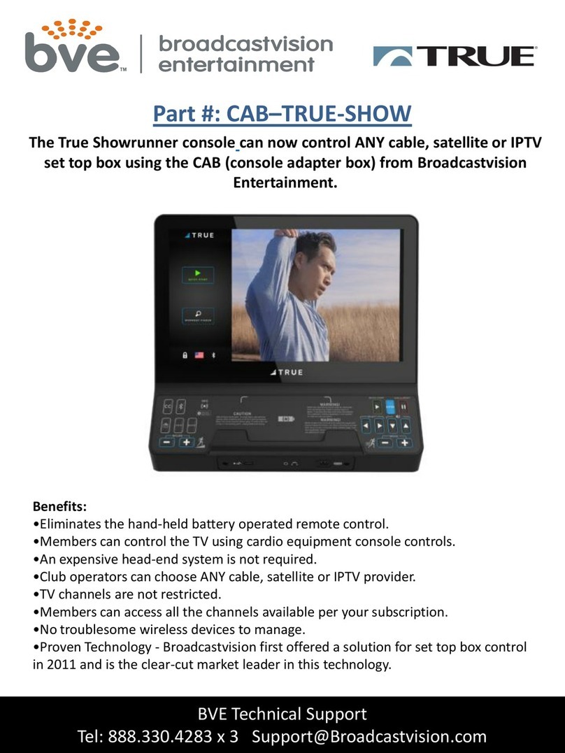 BVE CAB-TRUE-SHOW manual