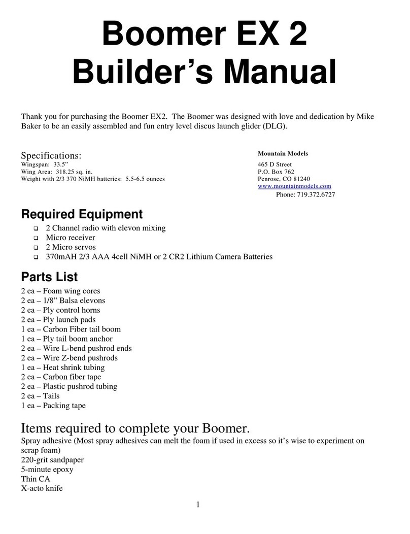 Mountain Models Boomer EX 2 User manual Mountain Models Boomer EX 2 User manual
