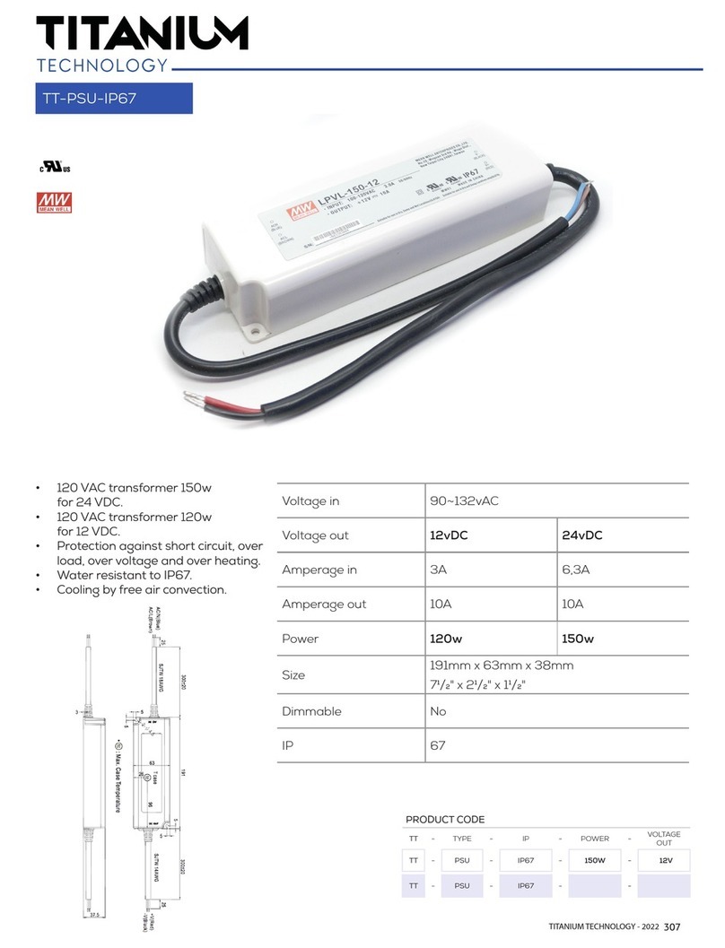 Titanium TT-PSU-IP67 User manual