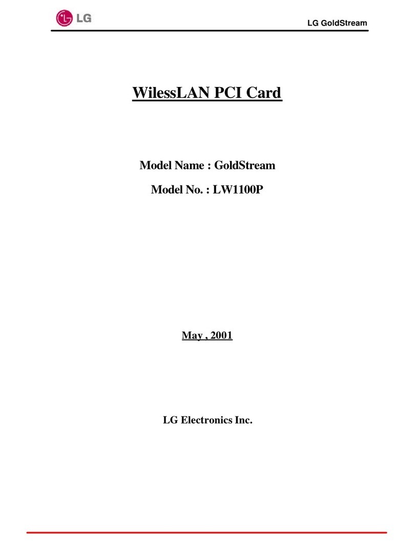 LG GoldStream LW1100P manual