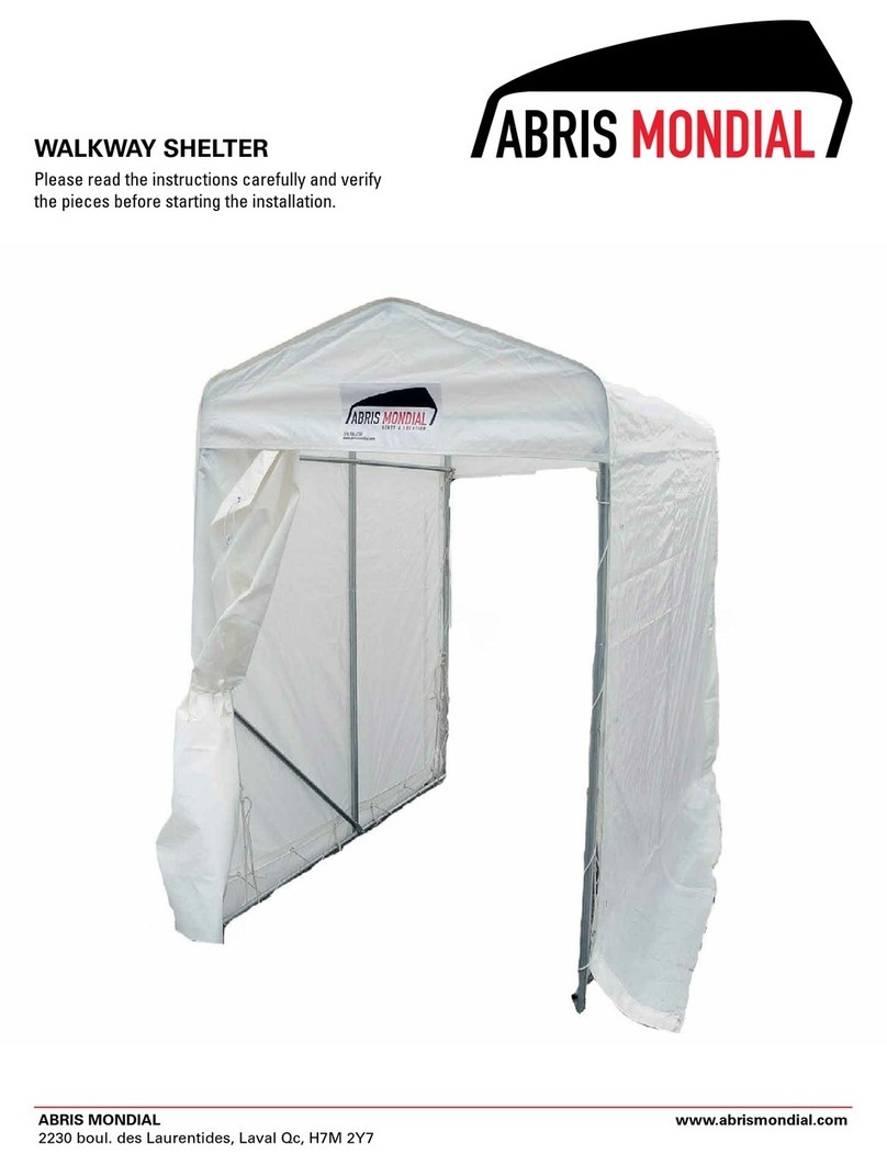ABRIS MONDIAL WALKWAY SHELTER manual ABRIS MONDIAL WALKWAY SHELTER manual