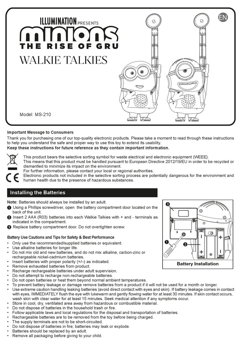 eKids ILLUMINATION MINIONSTHE RISE OF GRU MS-210 manual