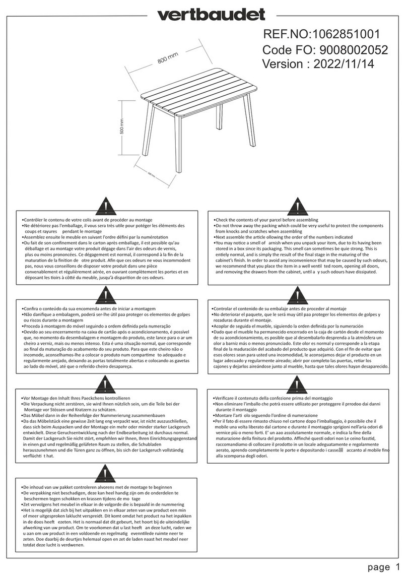 VERTBAUDET 1062851001 User manual VERTBAUDET 1062851001 User manual